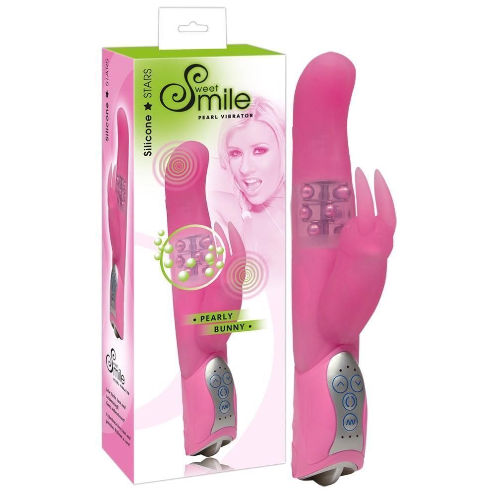 Вибратор-кролик Smile Pearl Bunny, 26 см (розовый)