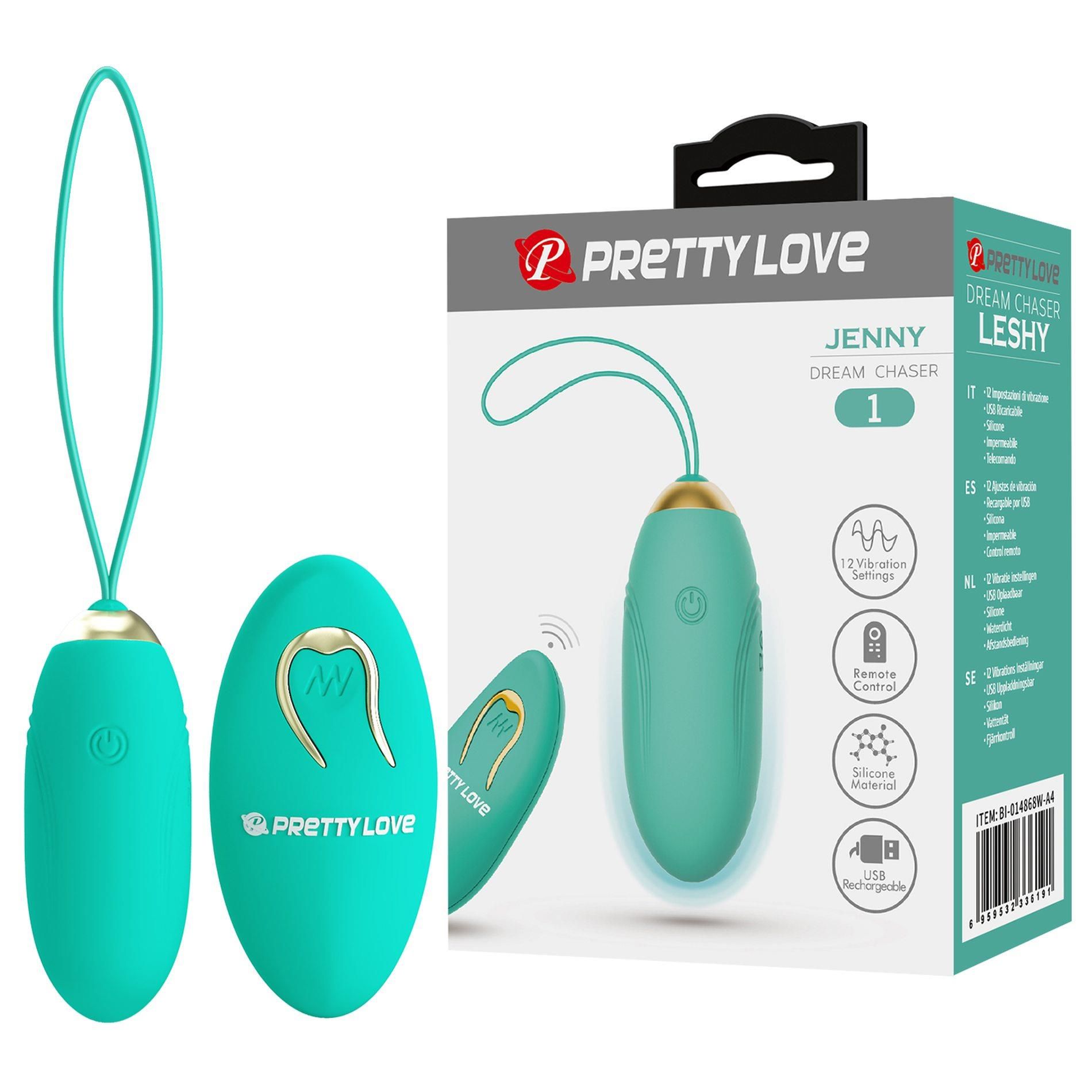 Виброяйцо Pretty Love Jenny, 7 см (зеленый)