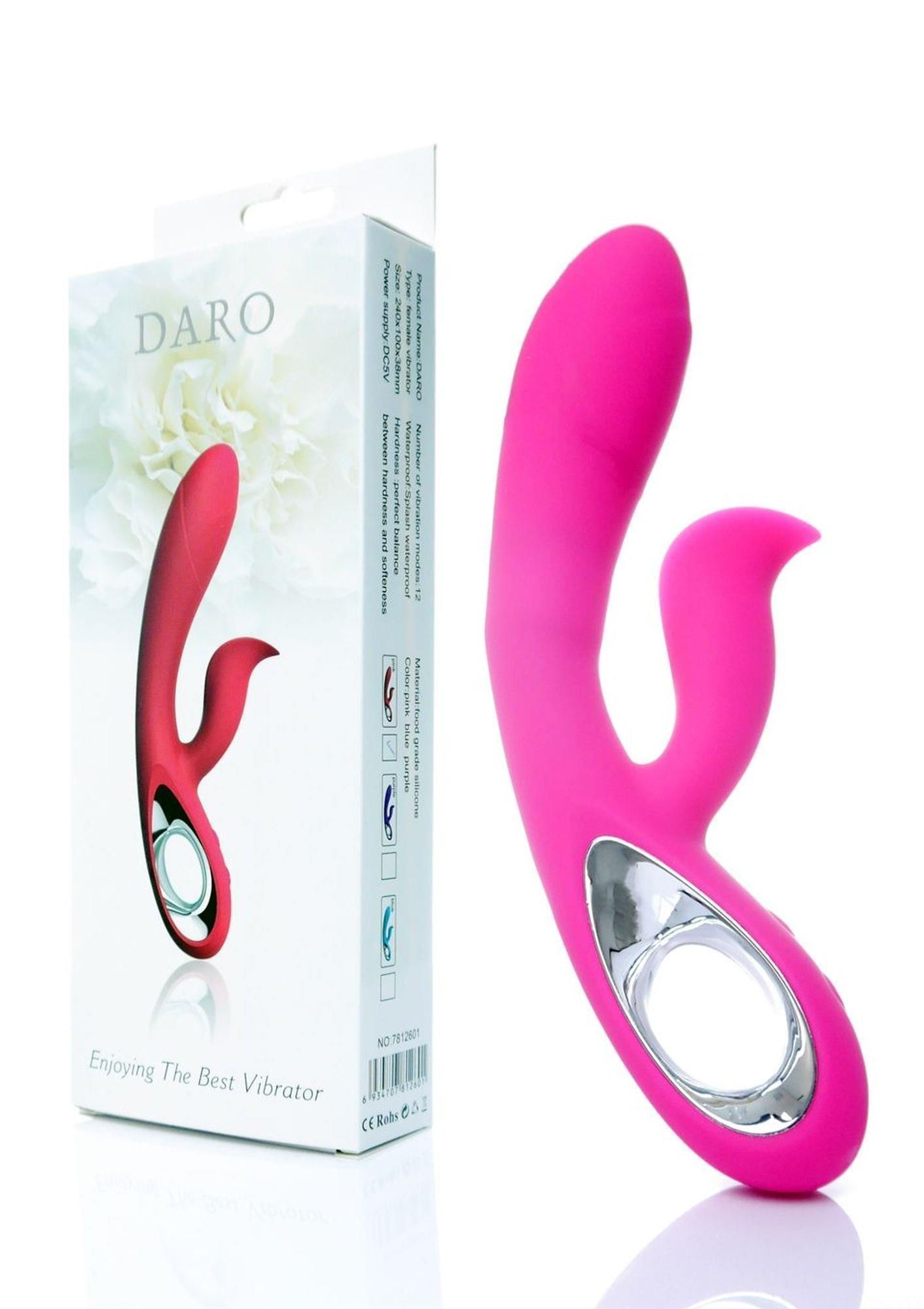 Вибратор-кролик Boss Series Daro, 19.5 см (розовый)