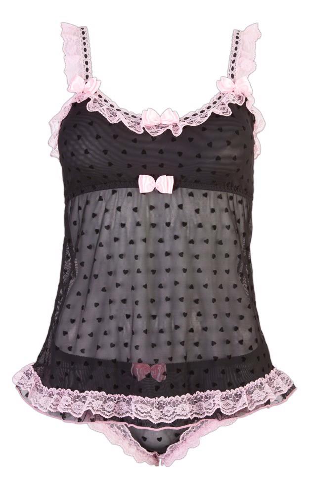 Komplet TCottelli Top and Panties, M (czarny)