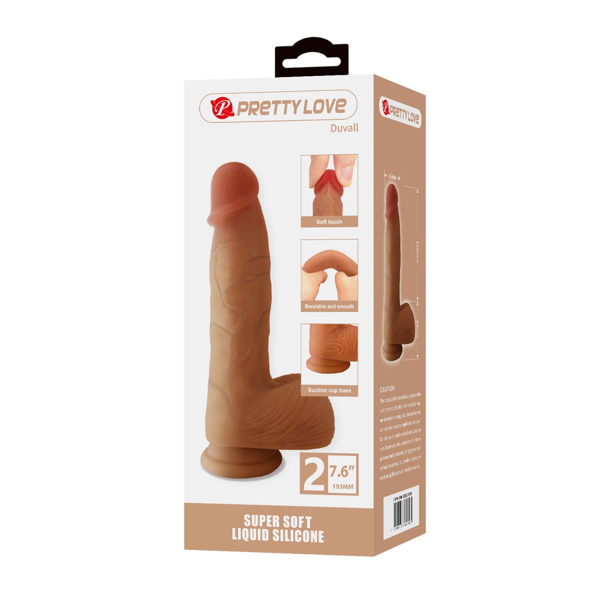 Фаллоимитатор Pretty Love Dwell 7.6", 19.3 см (коричневый)