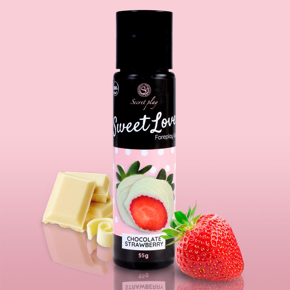 Оральный лубрикант Secret Play Foreplay Gel Sweet Love Chocolate Strawberry, 60 мл