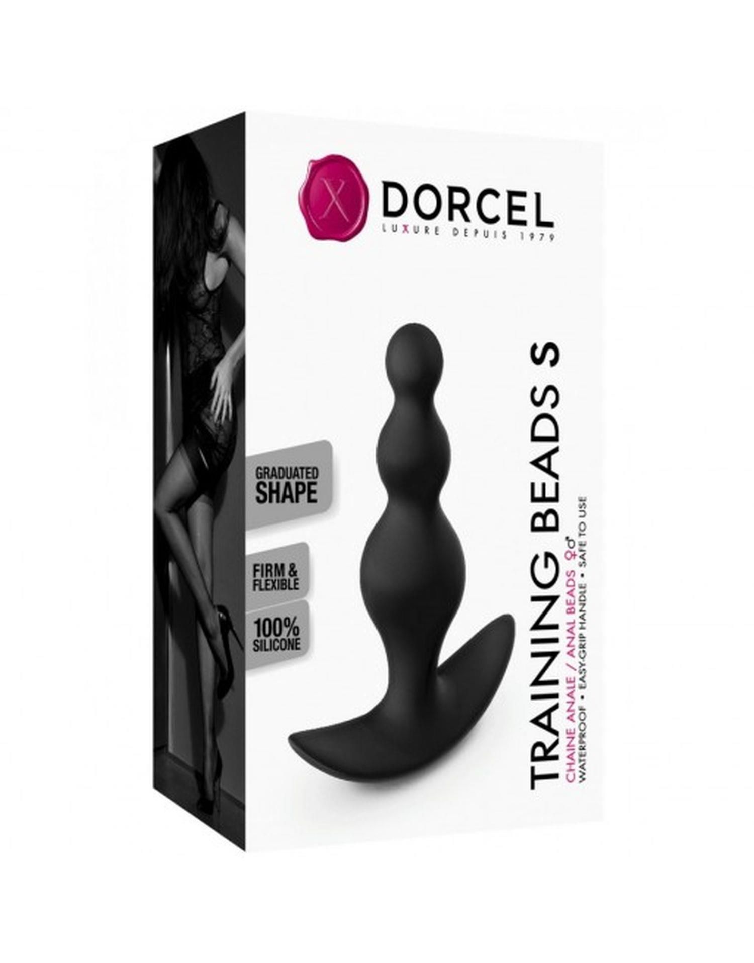 Анальна пробка Dorcel Training Beads S, 10 см (чорний)