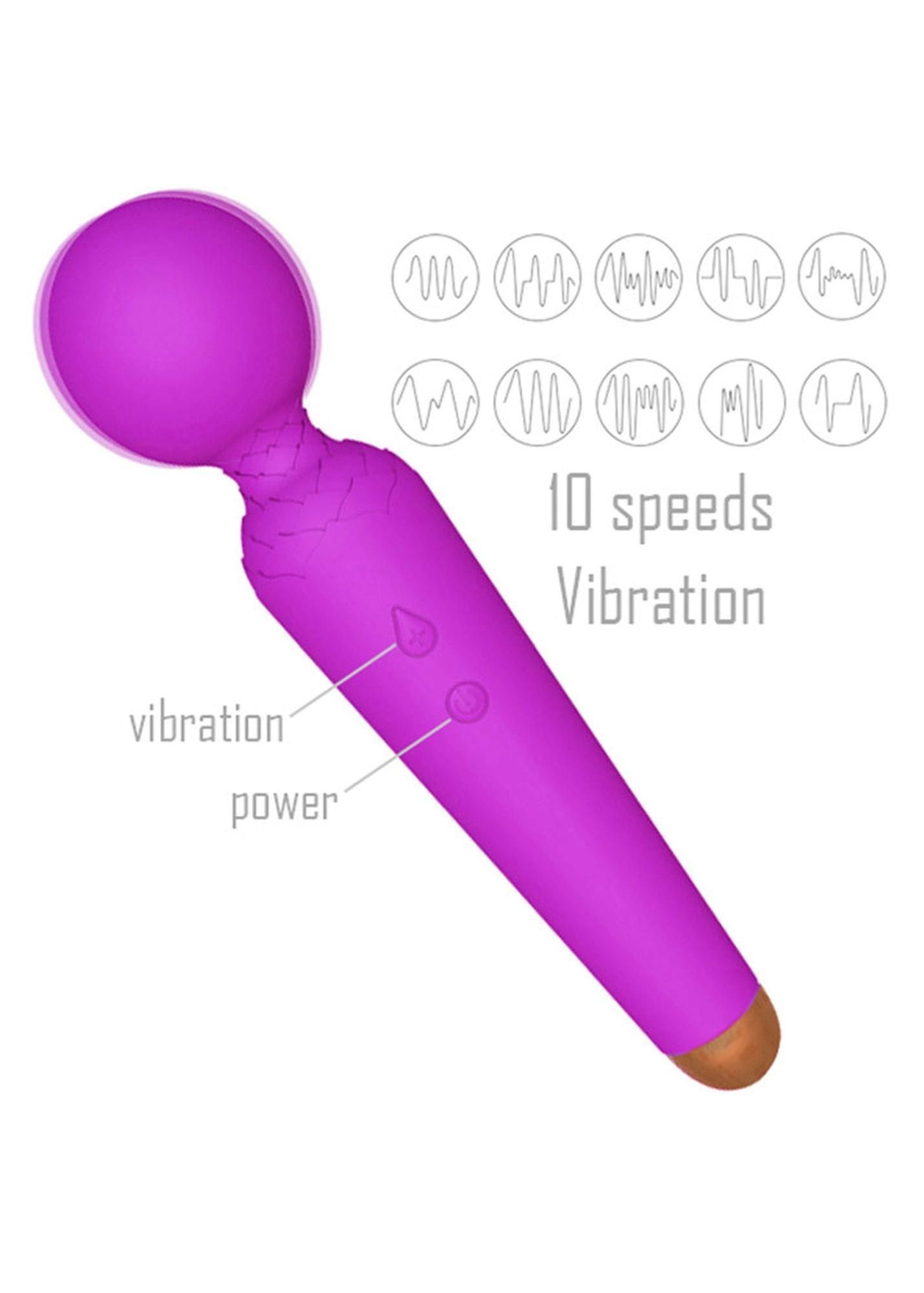 Вибромассажер Rechargeable Power Wand, 19,5 см (розовый)
