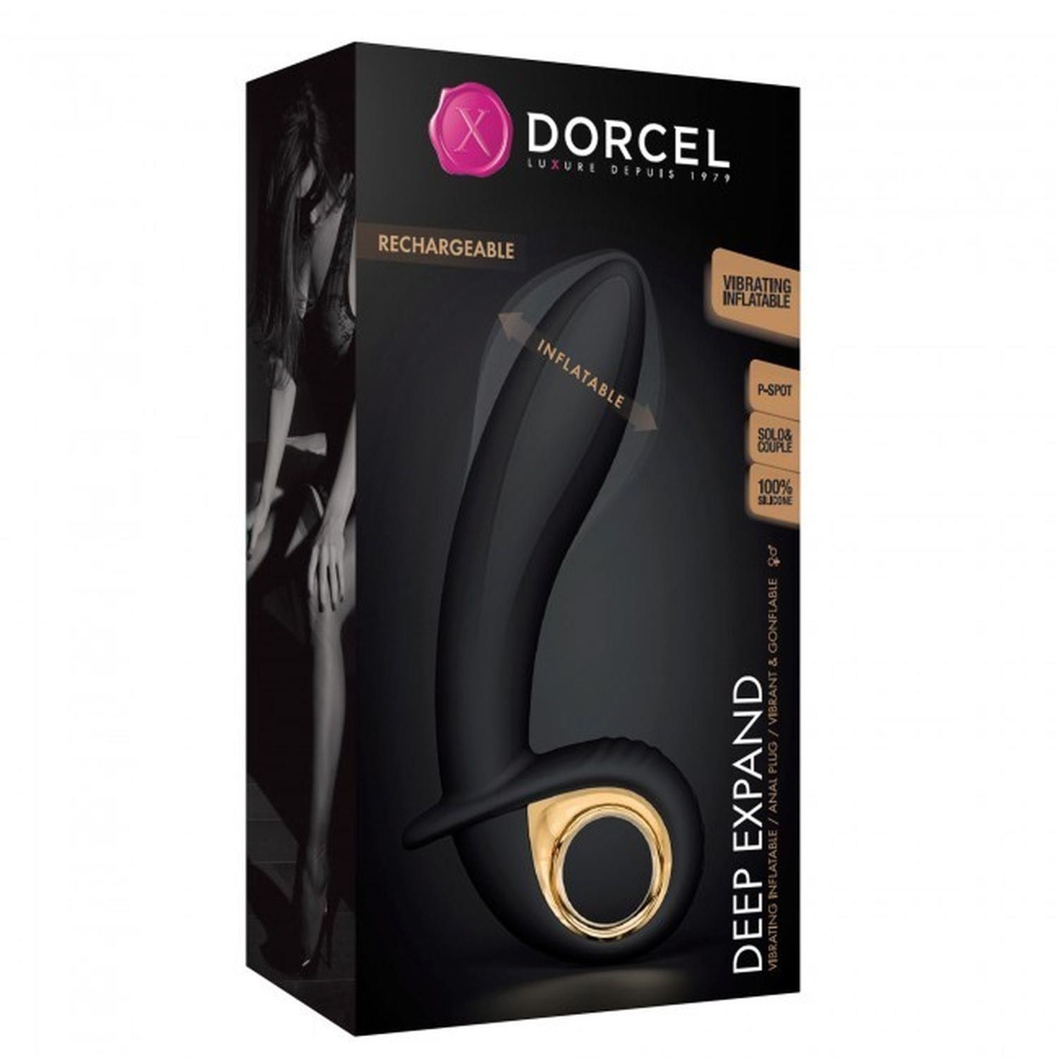 Надувний вібратор Marc Dorcel Deep Expand, 16,2 см (чорний)