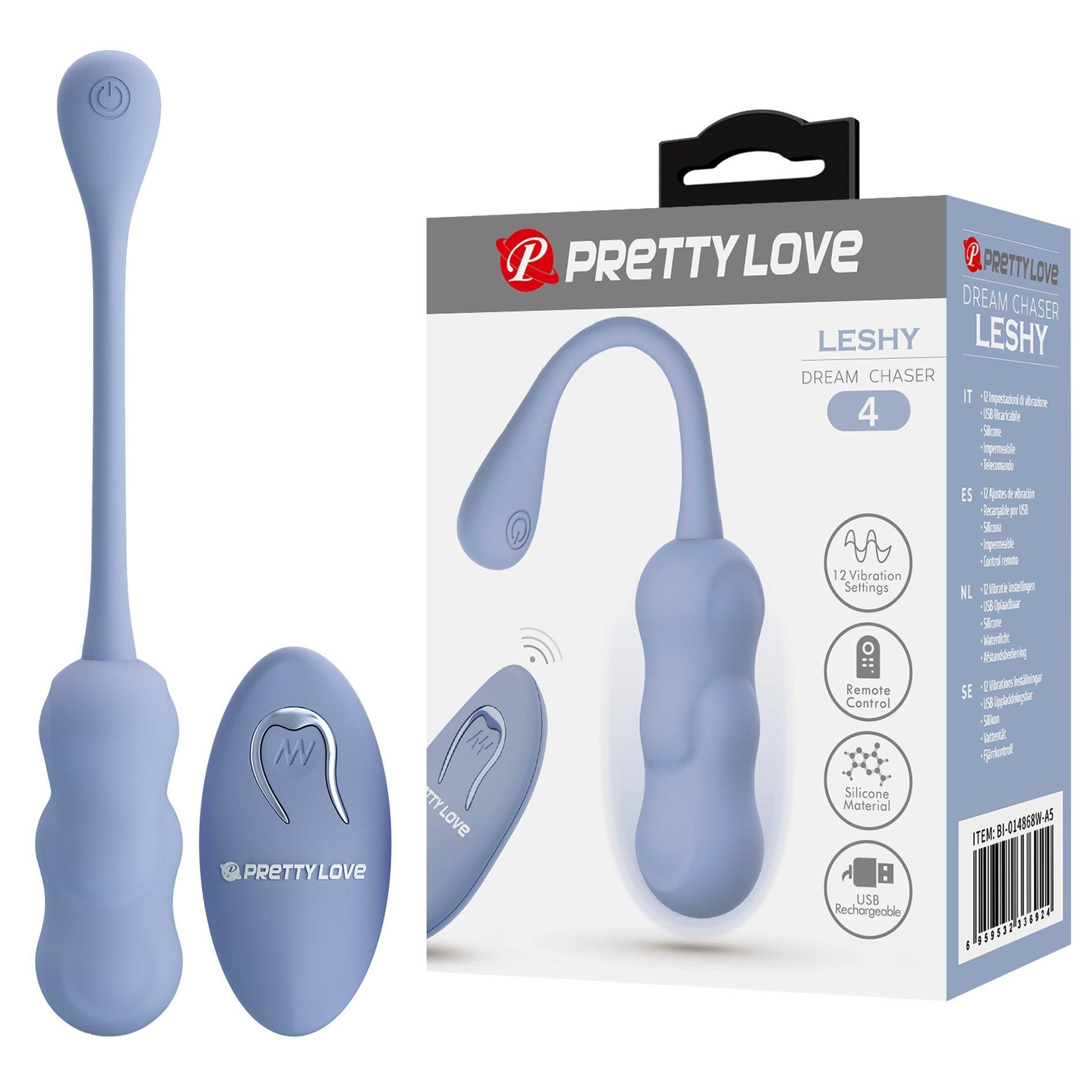 Виброяйцо Pretty Love Leshy, 18,6 см (голубой)