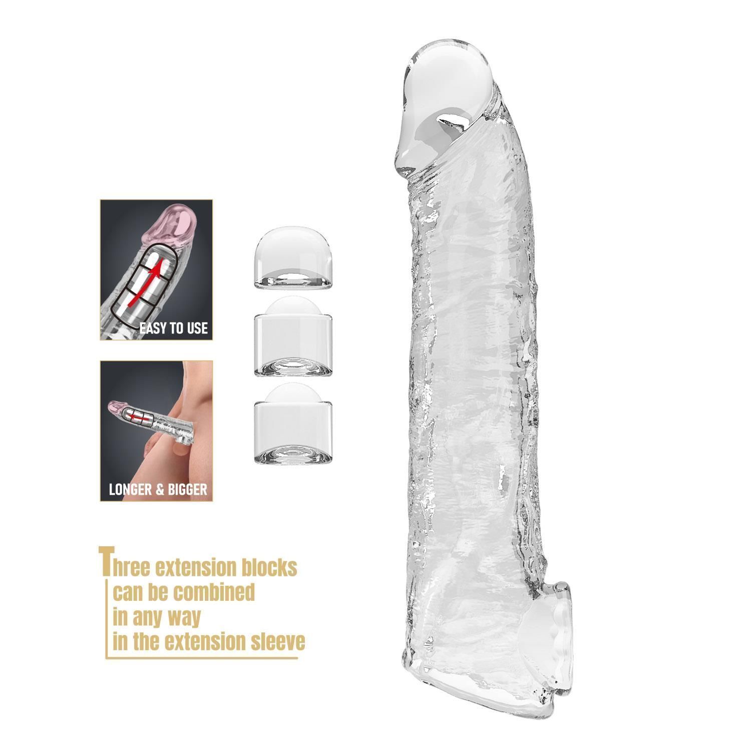 Насадка на пенис Pretty Love Extension Penis Sleeve, 26 см (прозрачный)