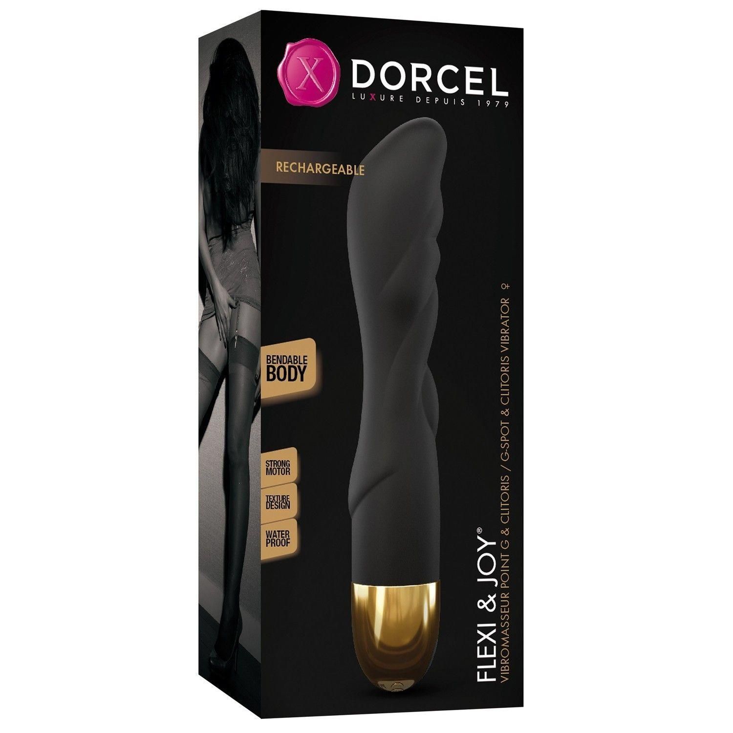 Вібратор Dorcel Flexi & Joy, 21 см (чорний)