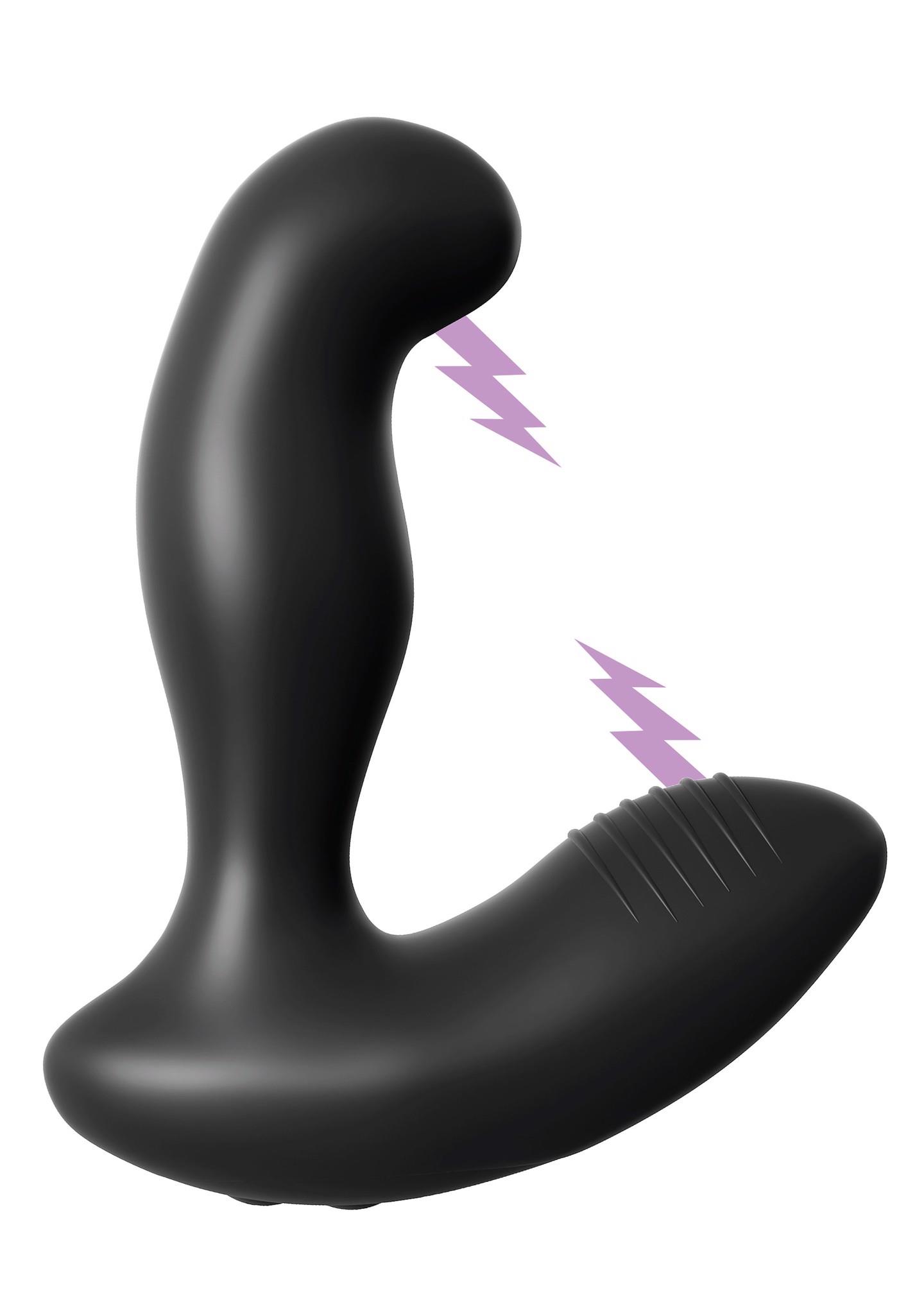 Стимулятор простаты Electro Stim Prostate Vibe, 13.3 см (черный)