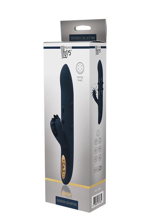 Вибратор-кролик Dream Toys Athena, 23 см (синий)