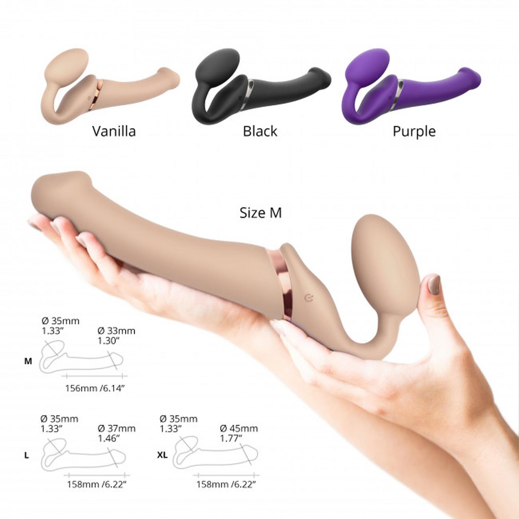 Страпон с вибрацией Strap-On-Me Vibrating Flesh L, 19 см (телесный)