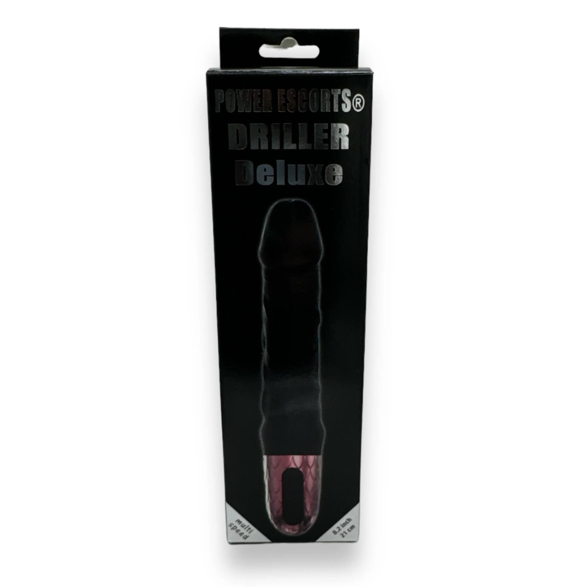 Вибратор Power Escorts Driller De Luxe, 21 см (черный)