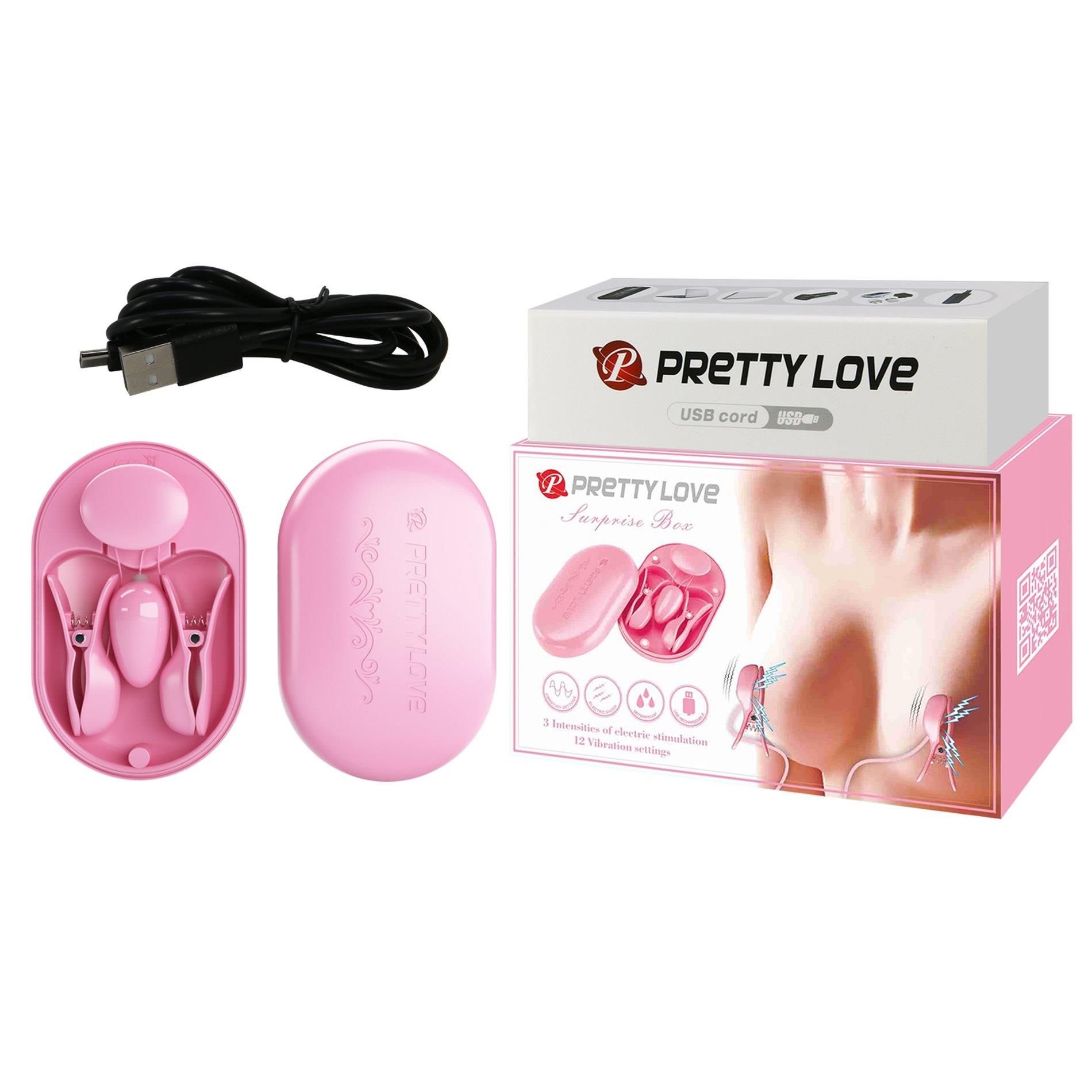 Набор для электростимуляции Pretty Love Surprise Box, 3 шт (светло-розовый)