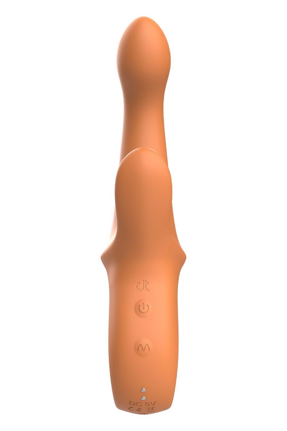 Вибратор-кролик Glam G-Spot Duo Vibrator, 22.7 см (оранжевый)