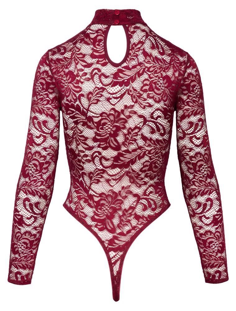Боди Cottelli Collection Lace, M (бордовый)