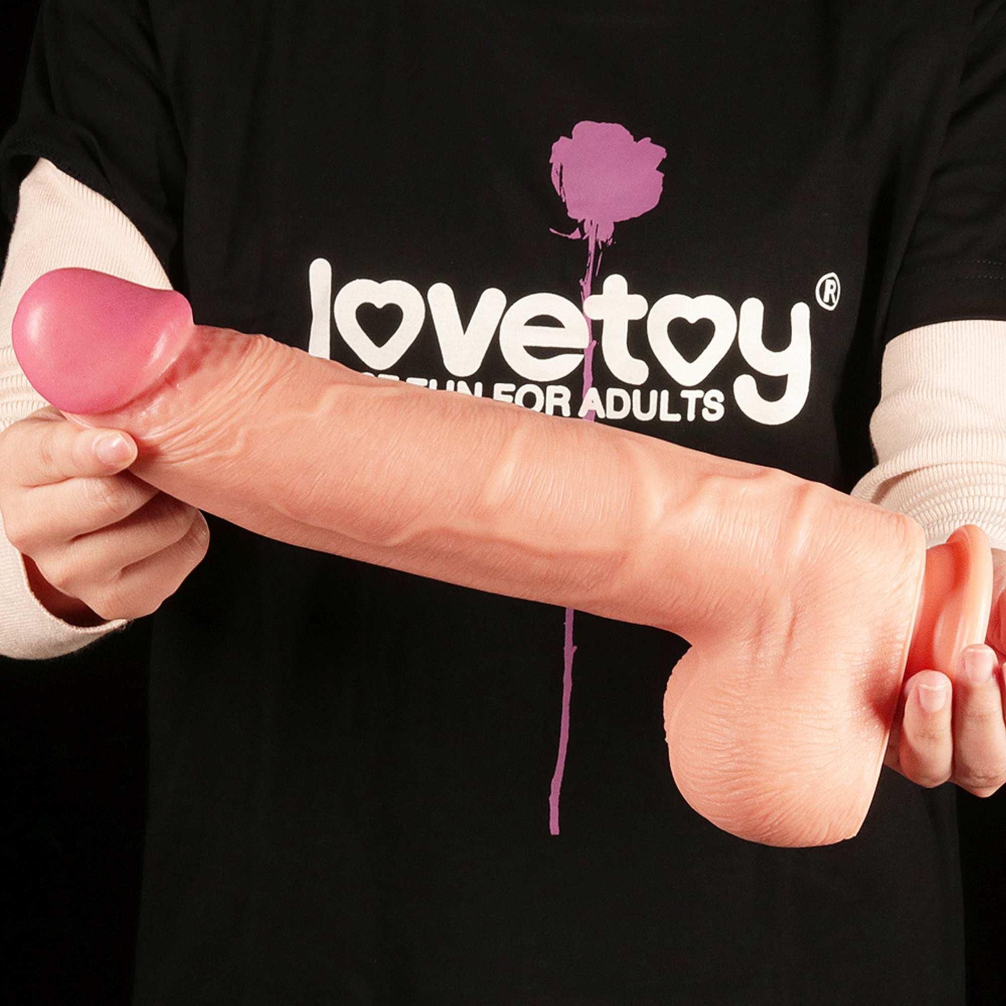 Realistyczne dildo Dual Layer, 30,5 cm (w kolorze cielistym)