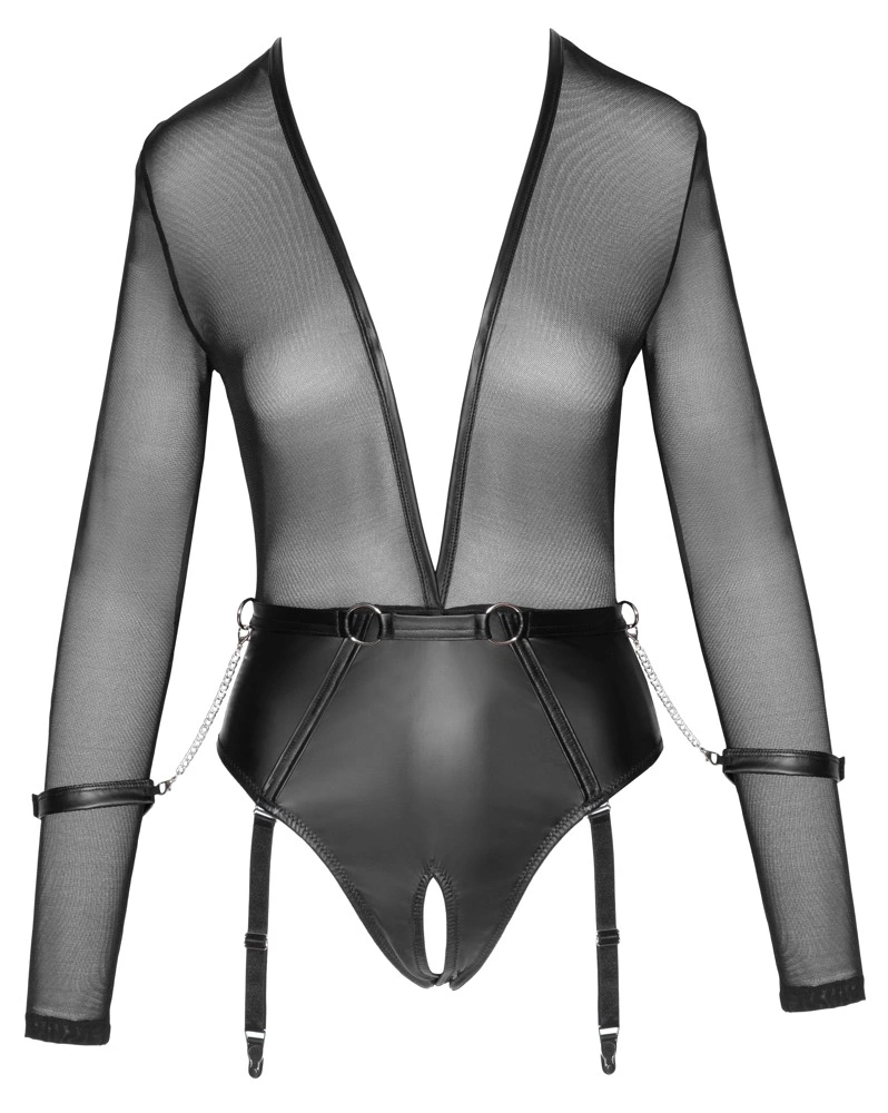 Сексуальное боди Cottelli Bondage, M (черный)