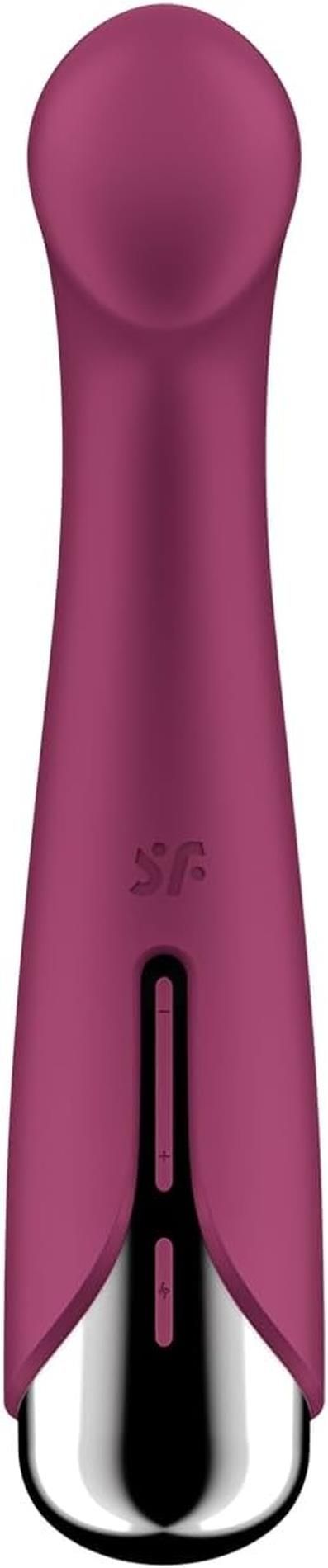 Вібратор Satisfyer Spinning G-Spot 1, 16,5 см (бордовий)