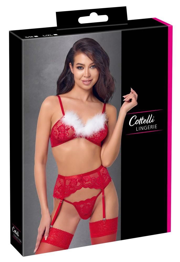 Комплект Cottelli Lingerie X-Mas Bra Set, L/XL (красный)
