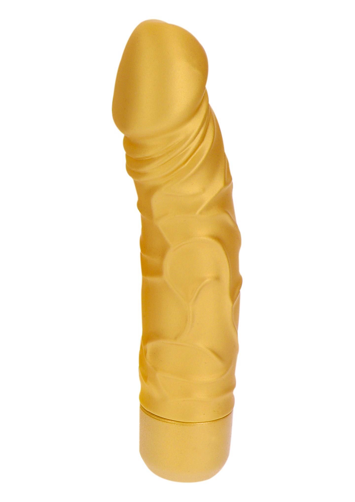 Wibrator ToyJoy Gold Dicker, 20 cm (złoty)