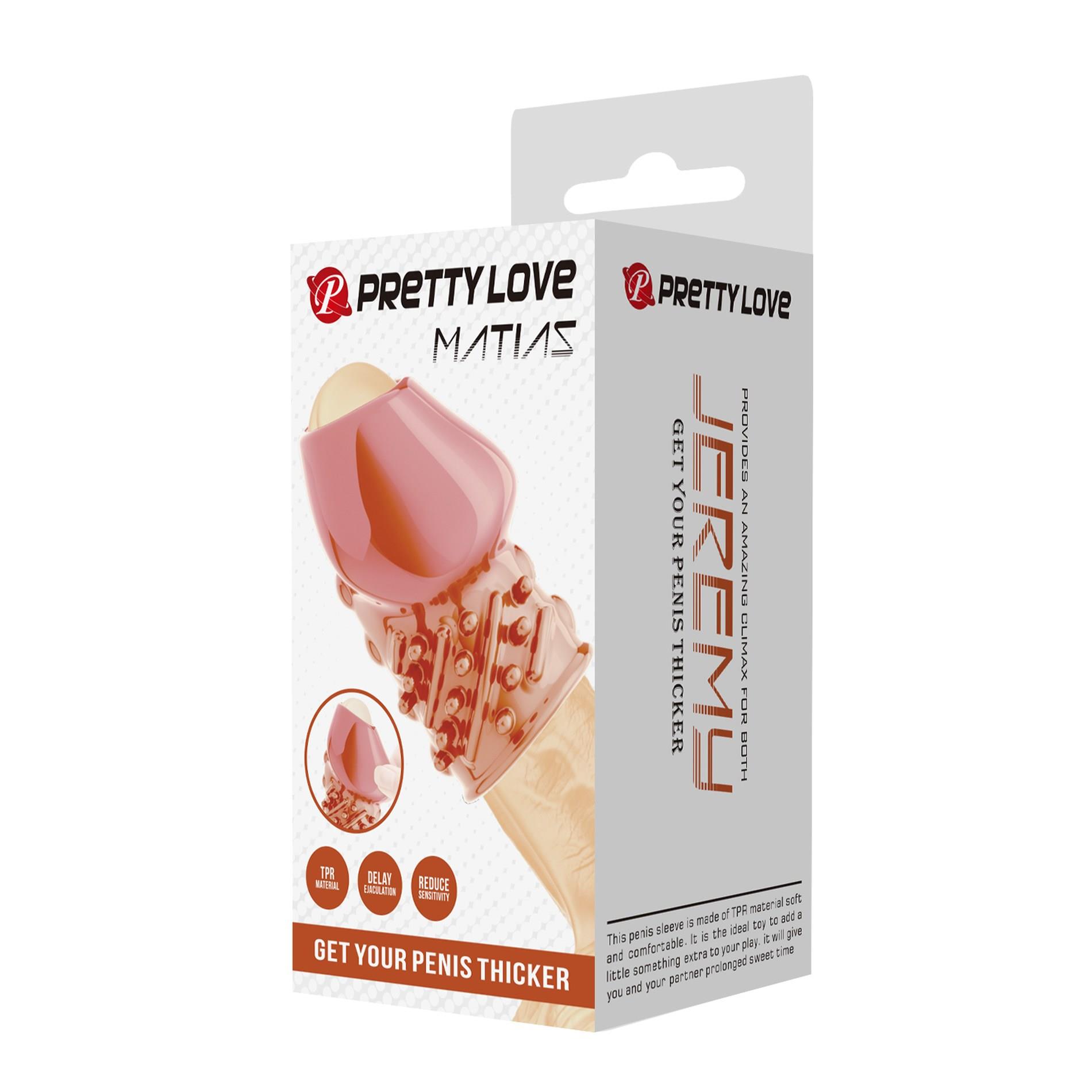 Насадка на пенис Pretty Love Matias, 6.5 см (телесный)