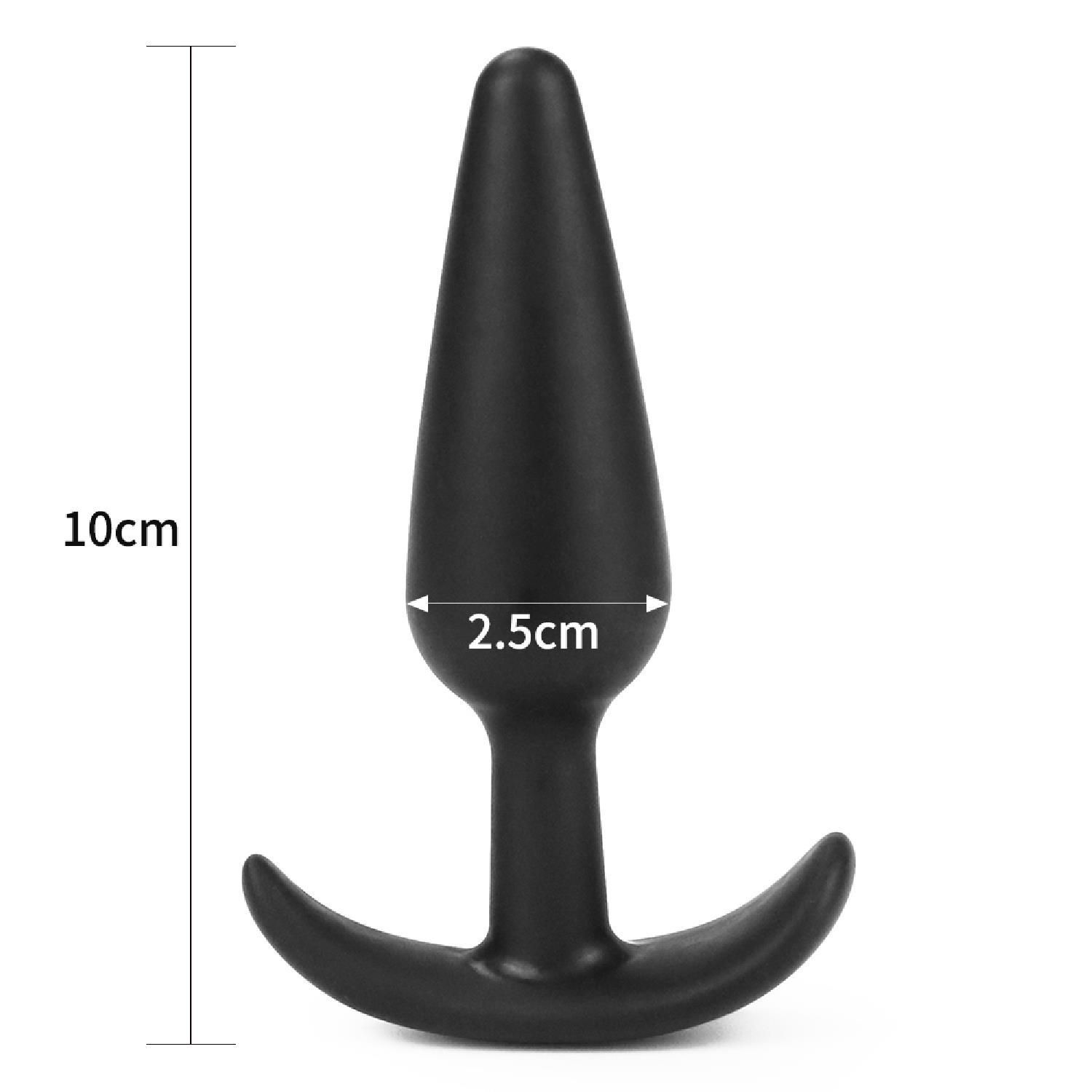 Korek analny LoveToy Lure Me Butt Plug Slim, 10 cm (czarny)