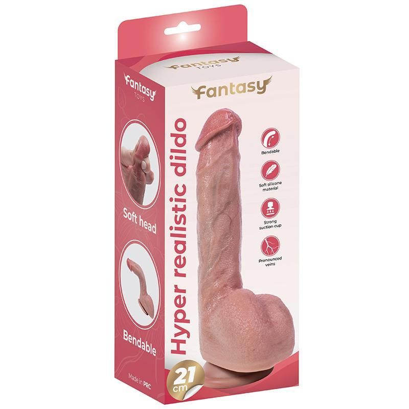 Фаллоимитатор Fantasy Flexible Hyper, 21 см (телесный)