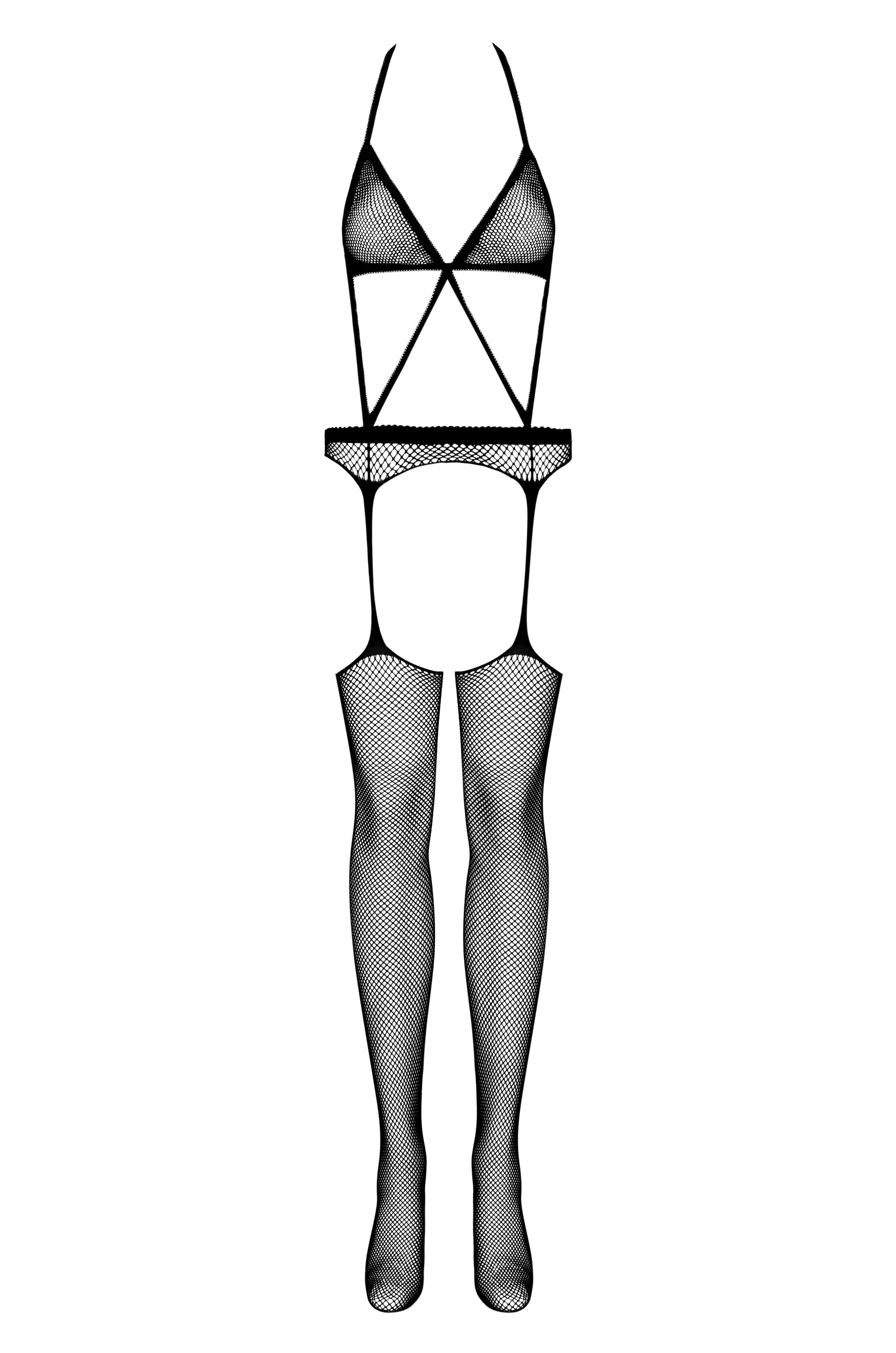 Сексуальный бодистокинг Obsessive N108, S-L (черный)