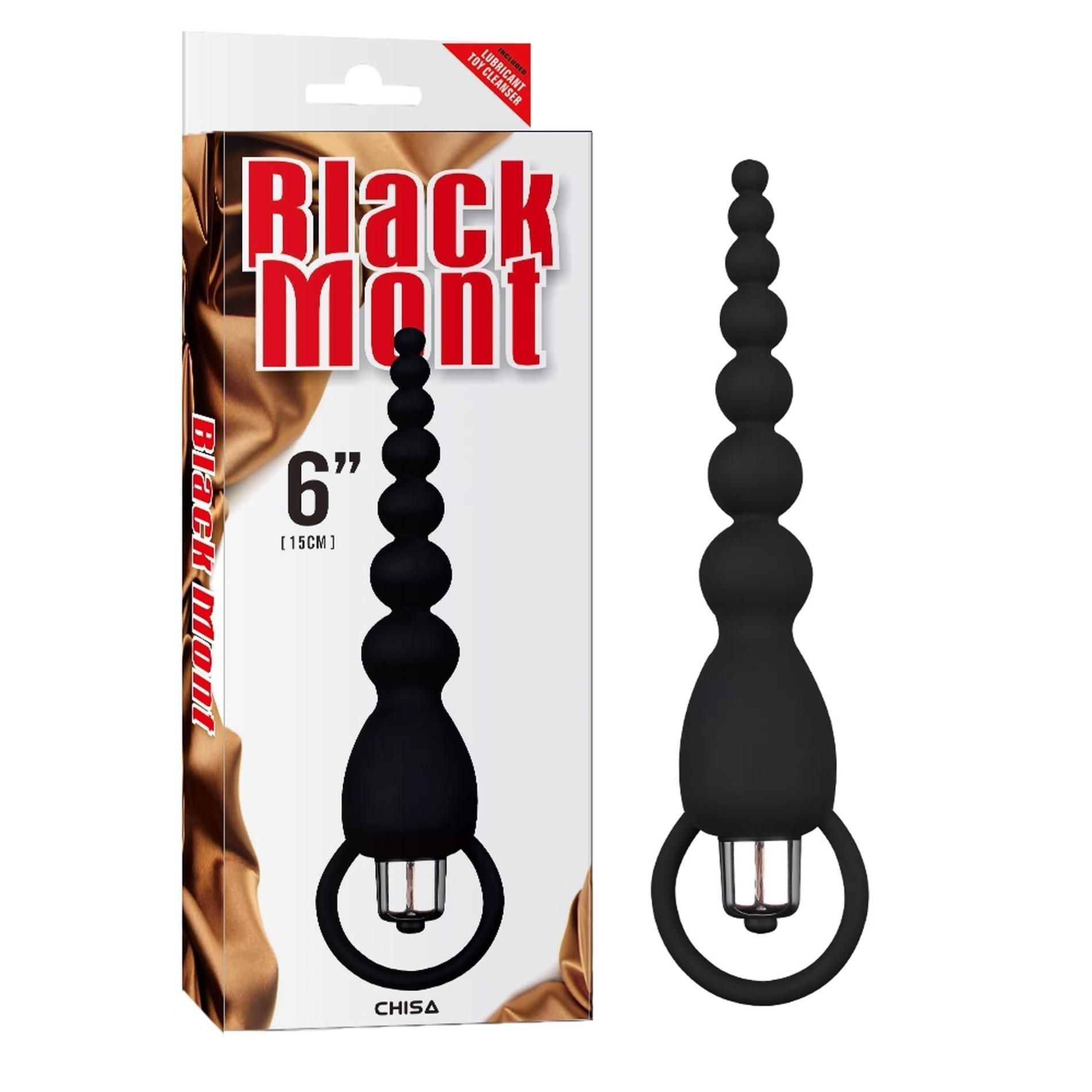 Анальная цепочка Black Mont Elite Power Beads, 19.5 см (черный)