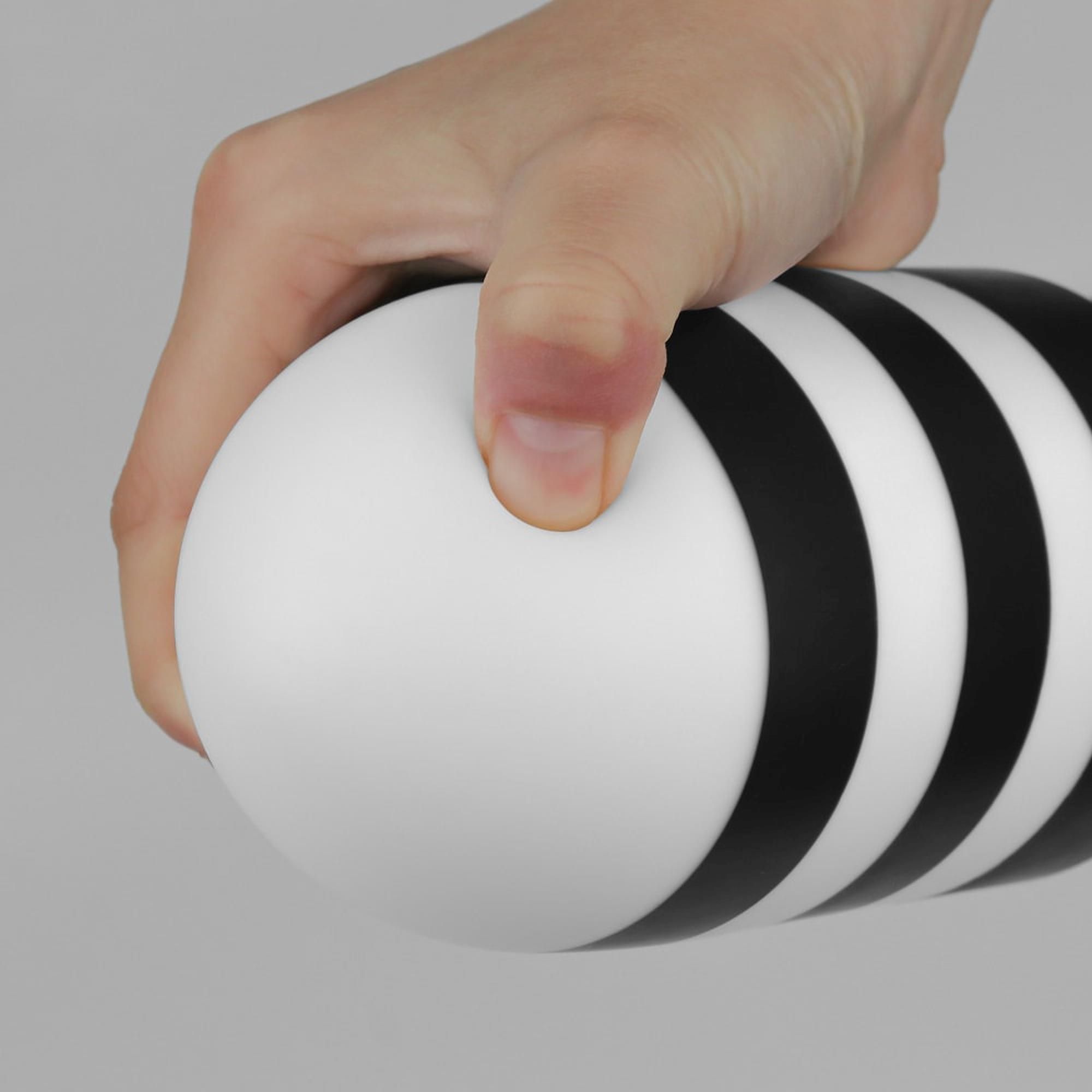 Korek analny LoveToy X-Missioner, 19,5 cm (czarny-biały)