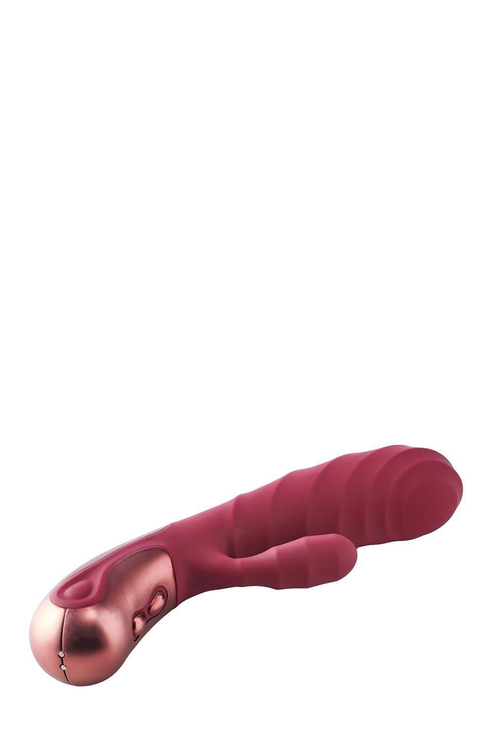 Вибратор Dream Toys Dinky Duo Vibrator Jimmy K, 19,4 см (бордовый)