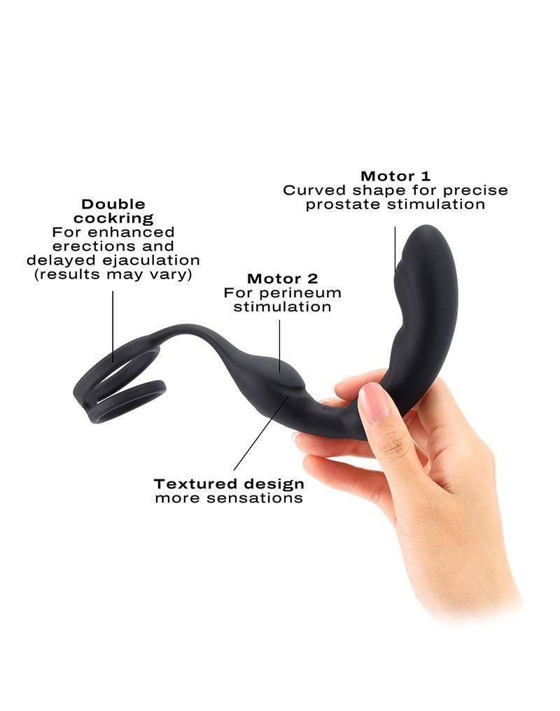 Ерекційне кільце зі стимулятором простати Dorcel P- Ring, 18 см (чорний)