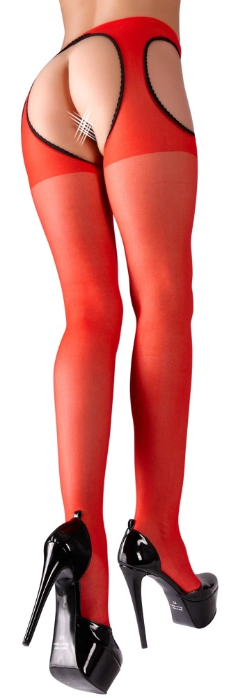 Колготки Cottelli Collection Sex Tights, S/M (красный)