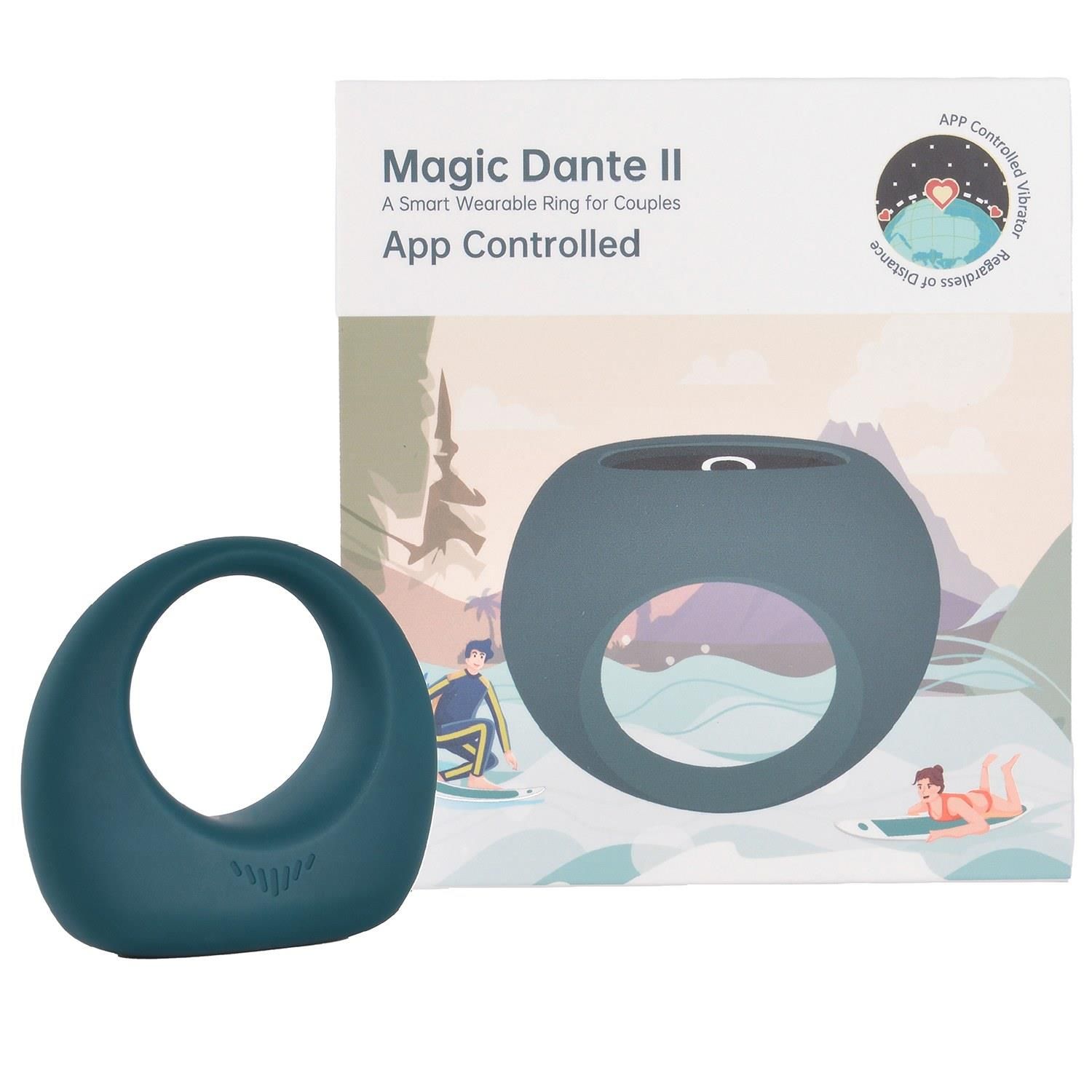 Эрекционное виброкольцо Magic Motion Dante II, 6 см (зеленый)