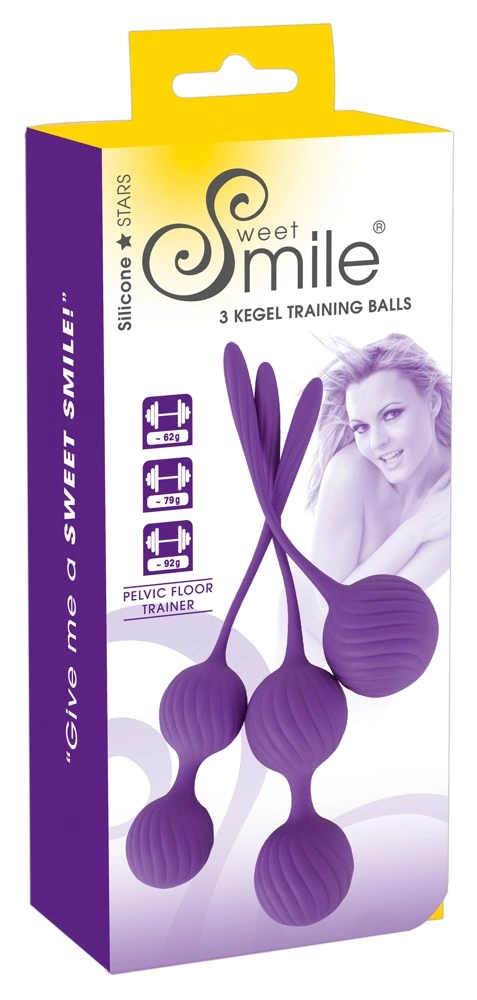Вагинальные шарики Sweet Smile 3 Kegel Training Balls, 3 шт (фиолетовый)