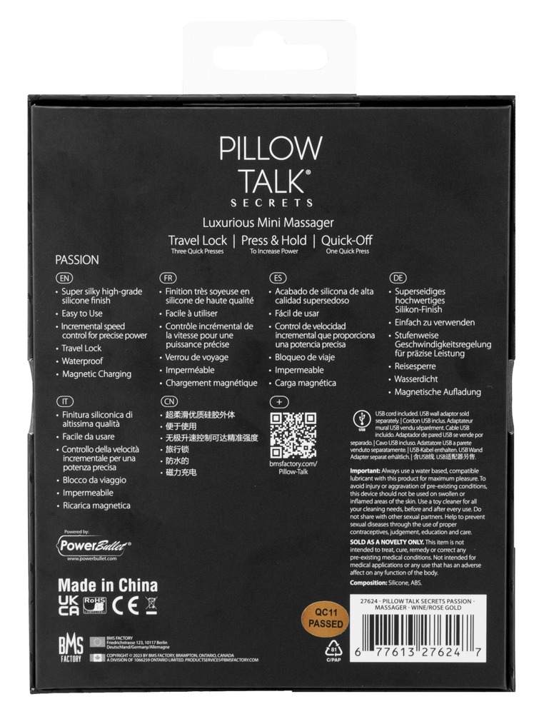 Вибратор для клитора Pillow Talk Secrets Passion, 13,2 см (фиолетовый)