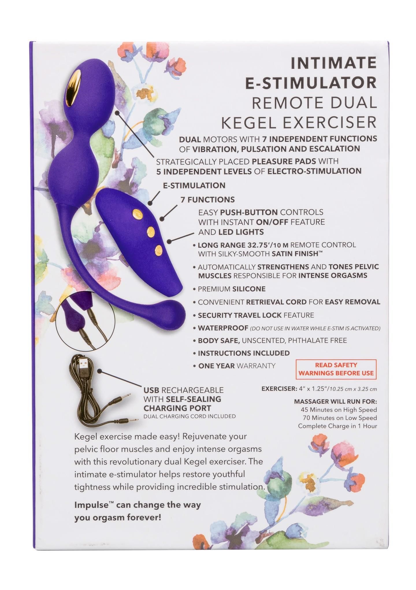 Вагінальні кульки CalExotics E-stim Dual Kegel Exerciser, 19,7 см (фіолетовий)