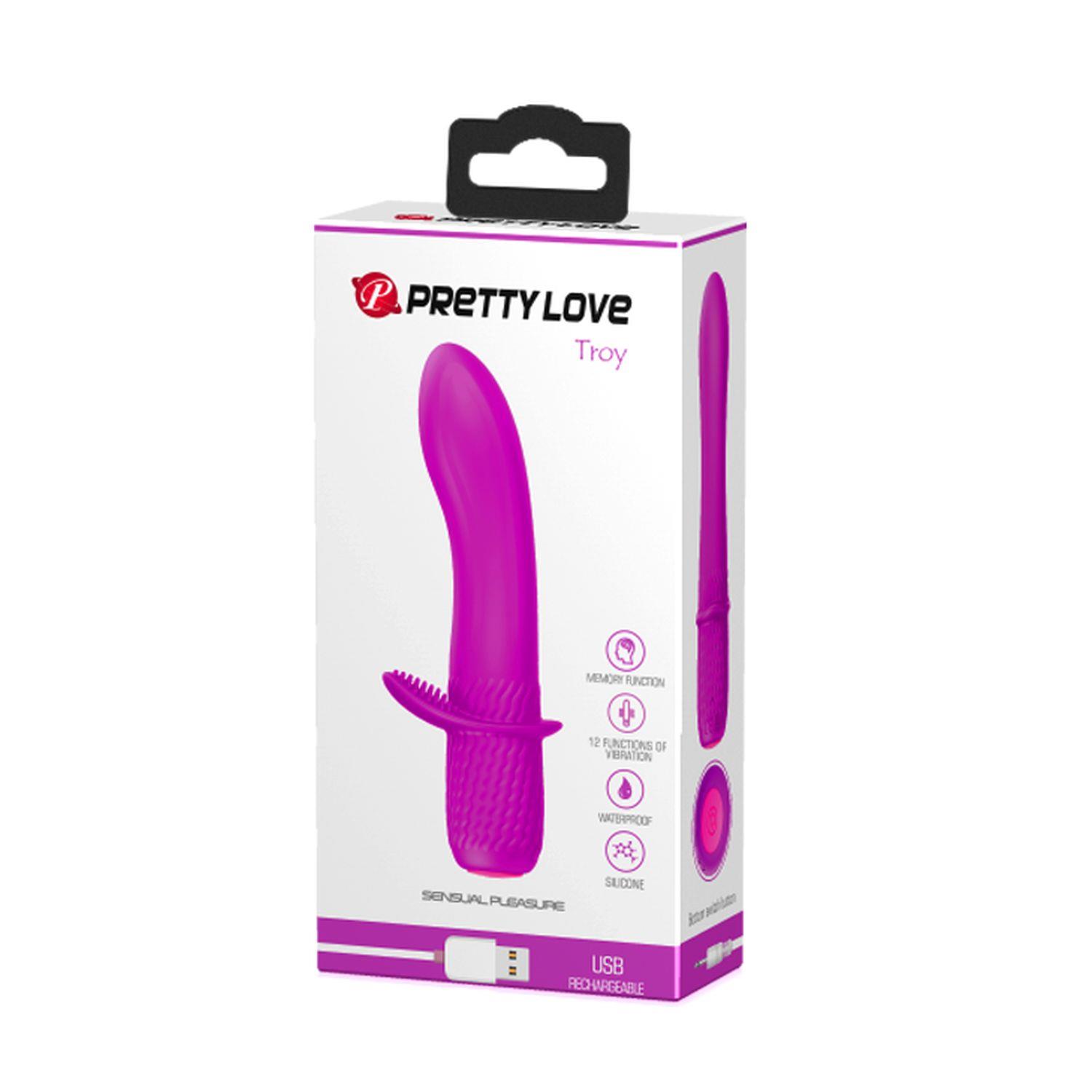 Вибратор Pretty Love Troy, 15 см (фиолетовый)