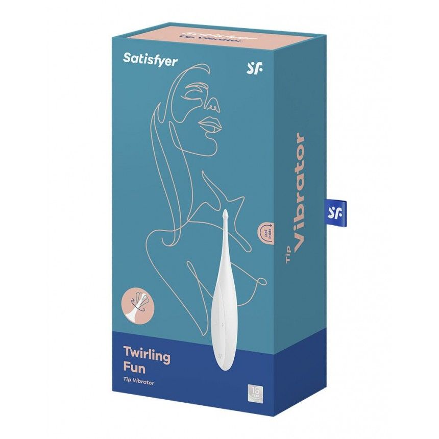Вибратор для клитора Satisfyer Twirling Fun, 17.5 см (белый)