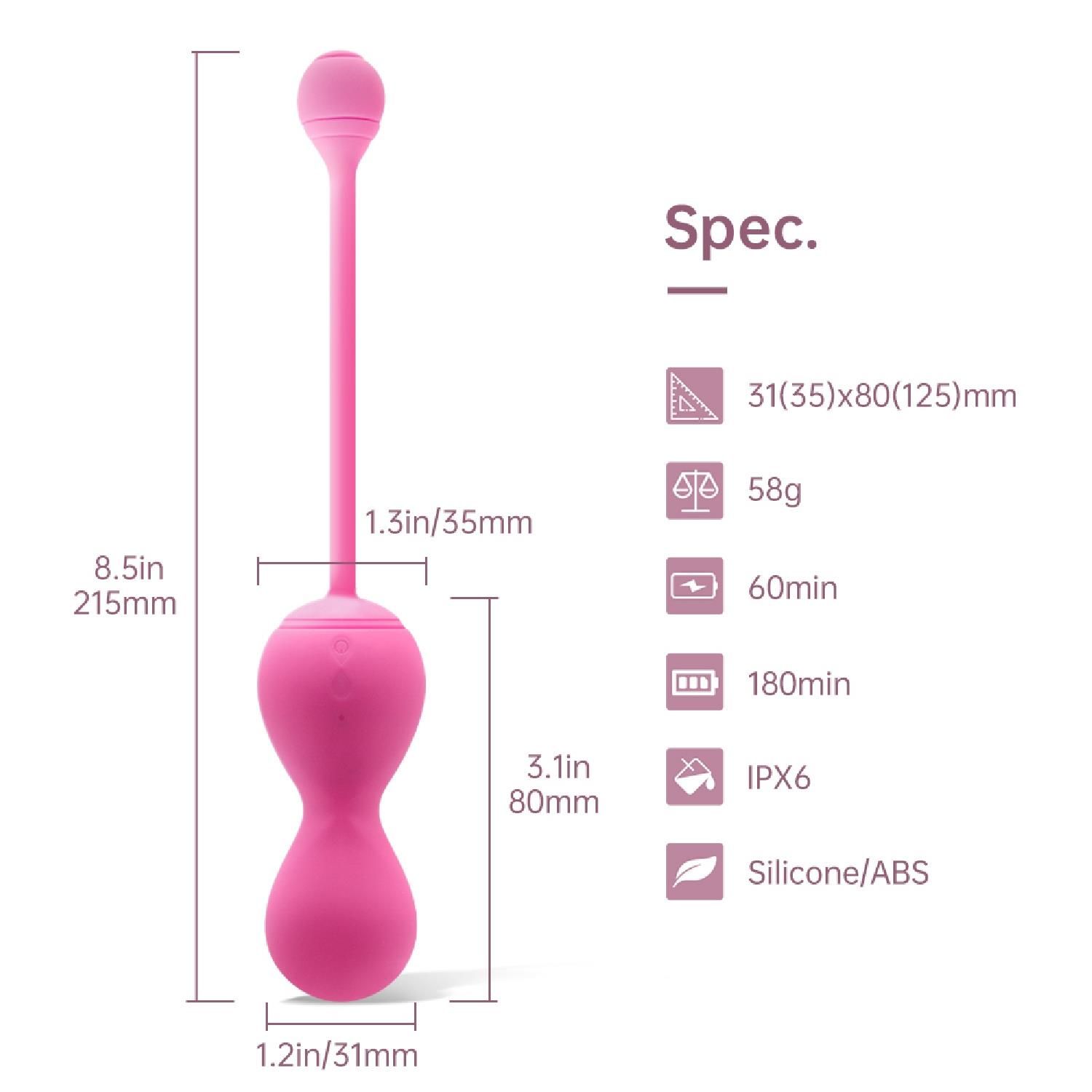 Вагинальные шарики Magic Motion Kegel v2, 8,4 см (розовый)