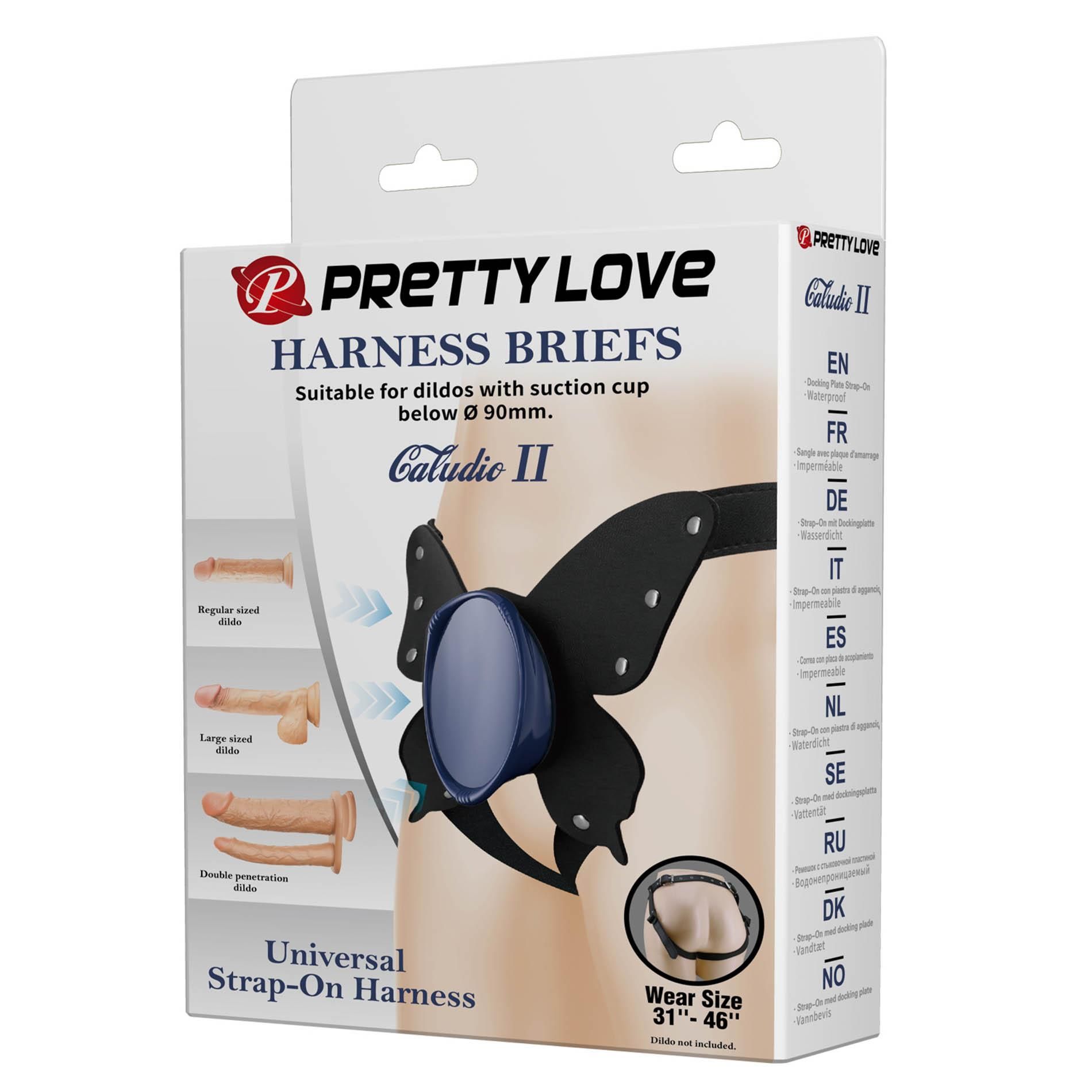 Трусики для страпона Pretty Love Harness Briefs Caludio II (черный)