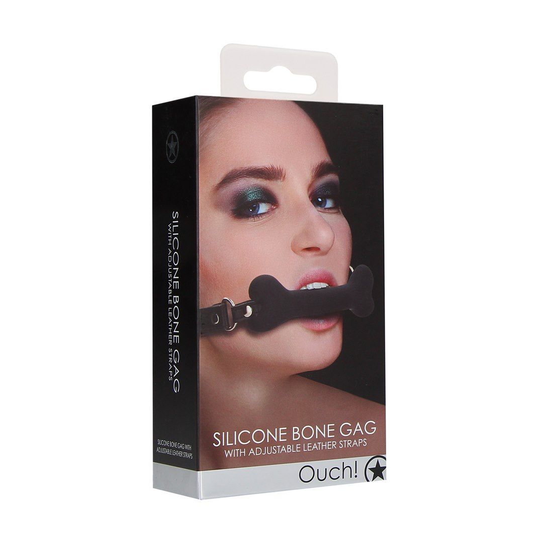 Кляп Ouch! Bone Gag, 66 см (чорний)