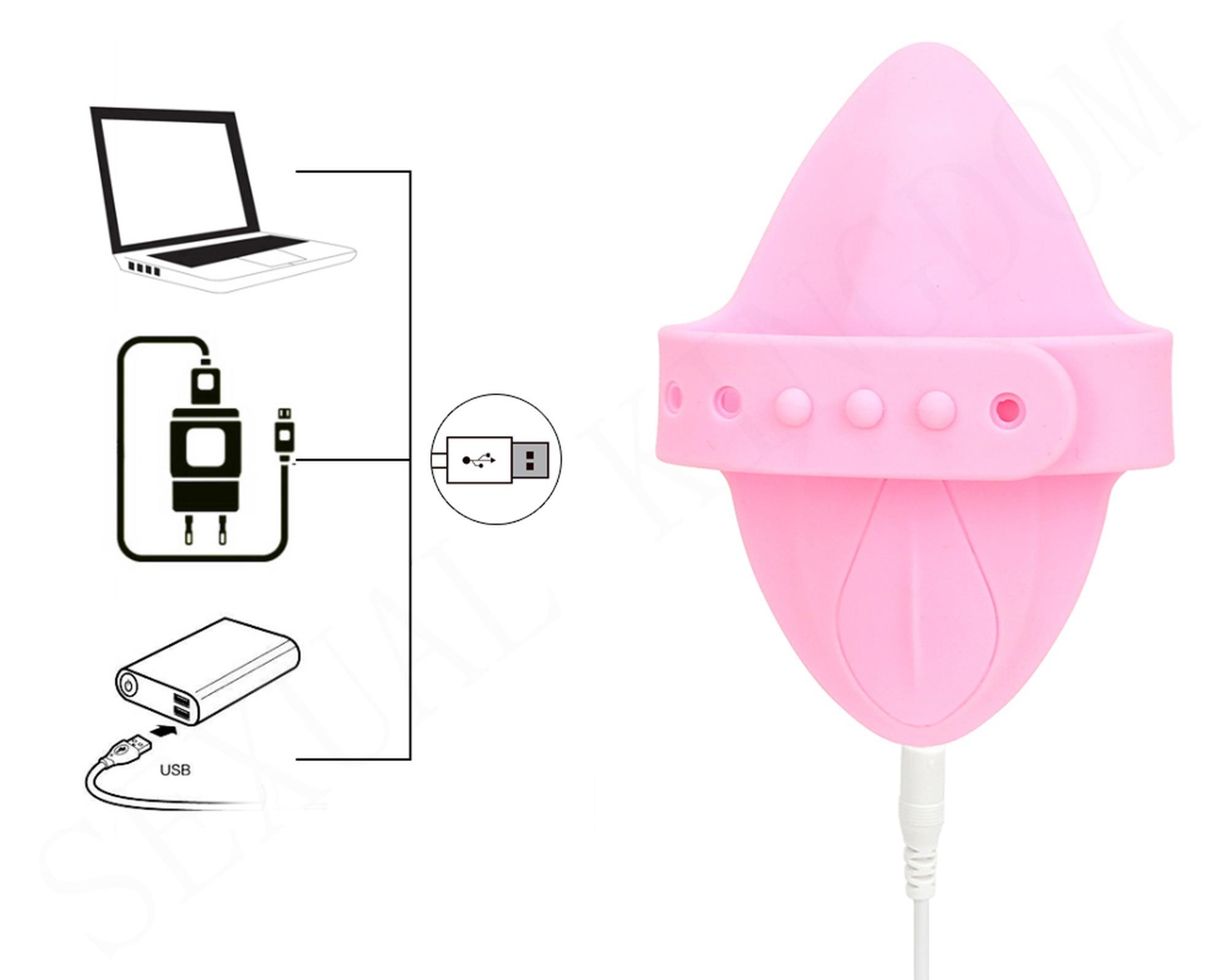 Вібратор B - Series Lyla Strap on Vibrator, 4,5 см (рожевий)
