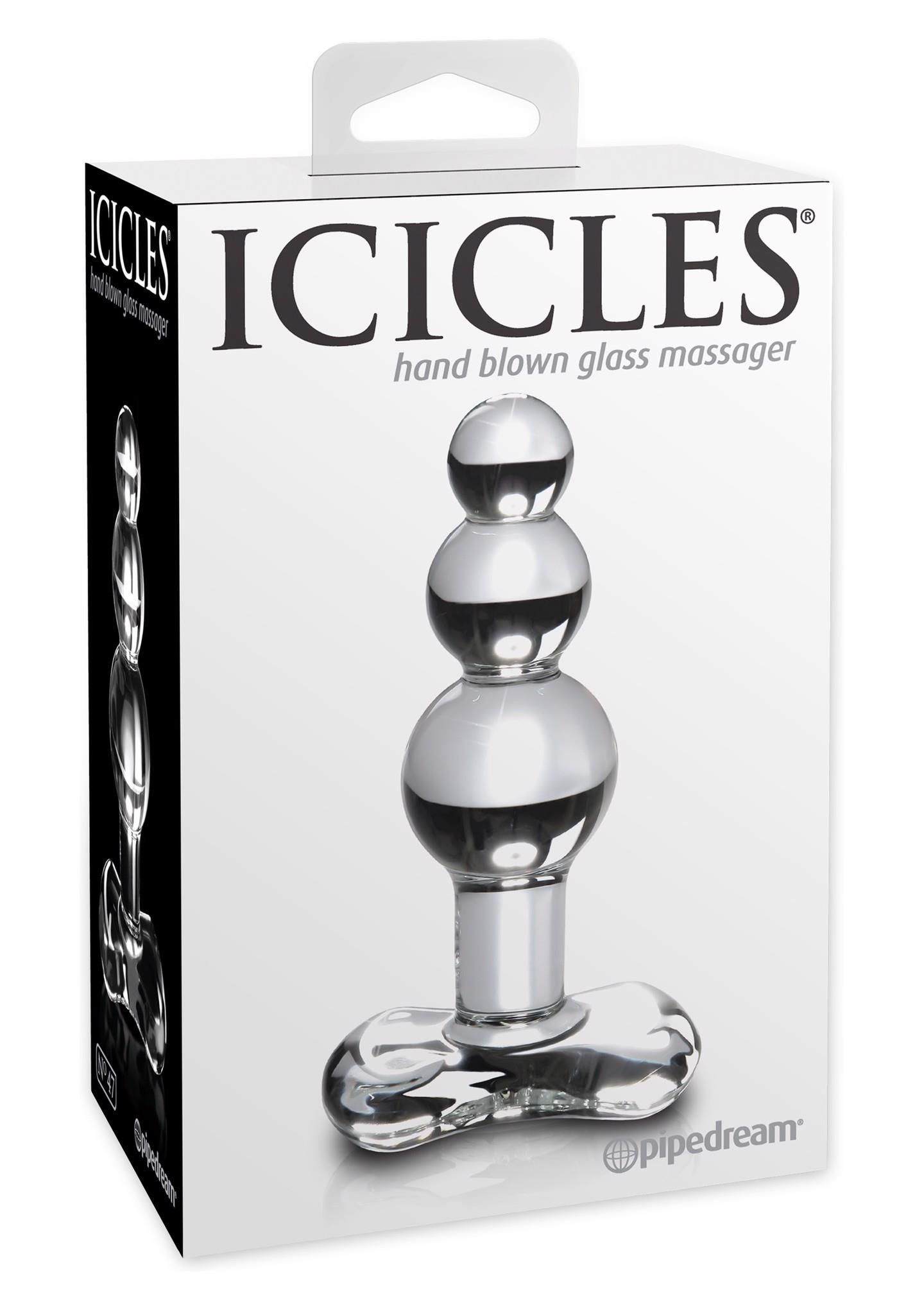 Korek analny Pipedream Icicles No 47 Clear, 9,5 cm (przezroczysty)