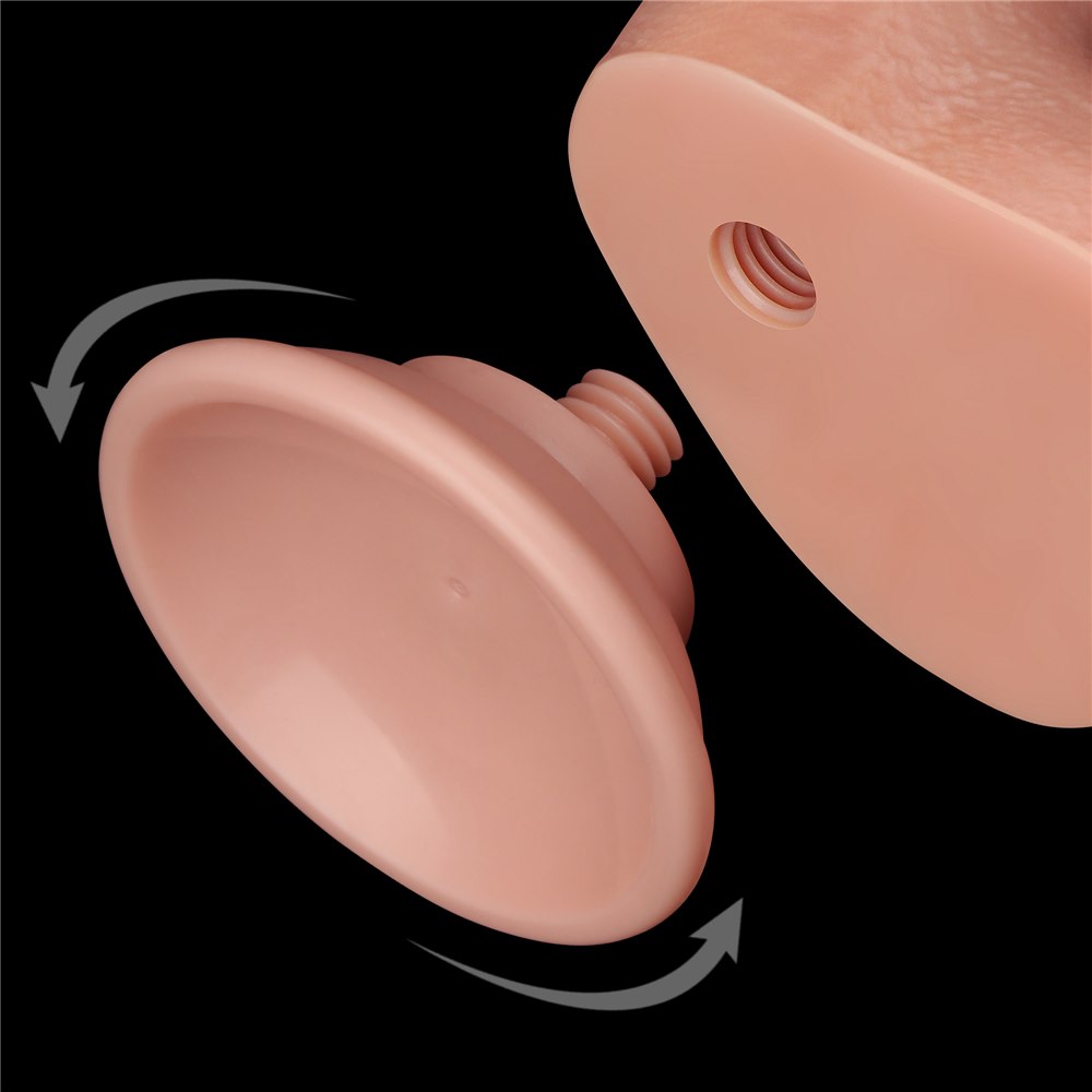 Фаллоимитатор Sliding-Skin Dual Layer Dong 8.5'', 22 см (телесный)