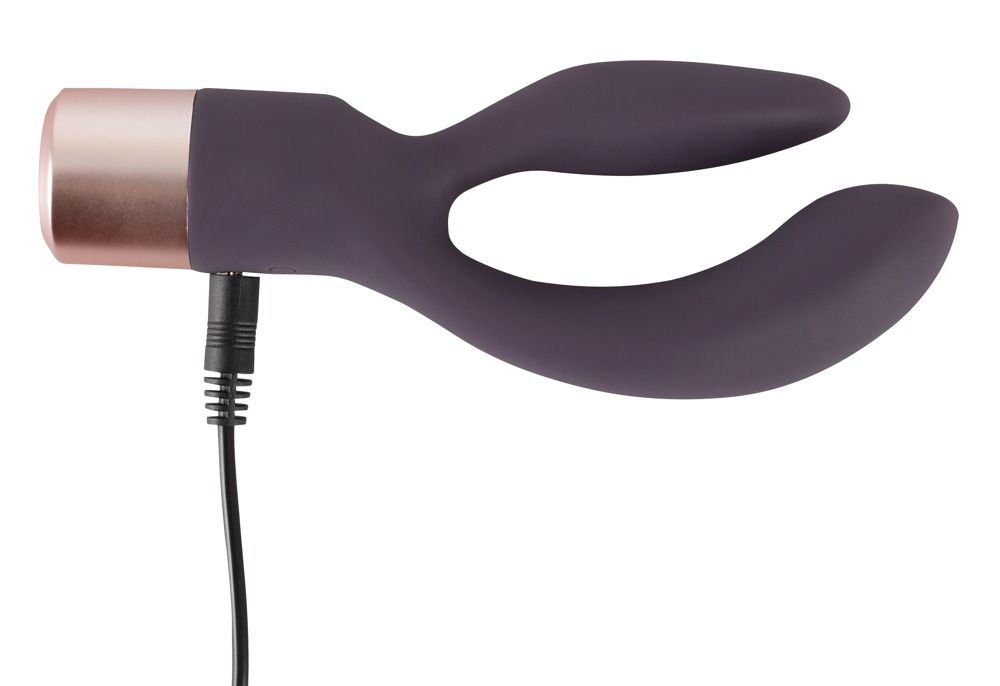 Вибратор-кролик Elegant Series Double Vibe, 16 см (фиолетовый)