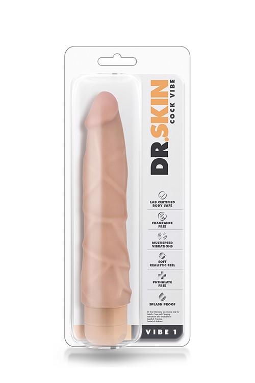 Вибратор Dr. Skin Cock Vibe 1, 19.1 см (телесный)