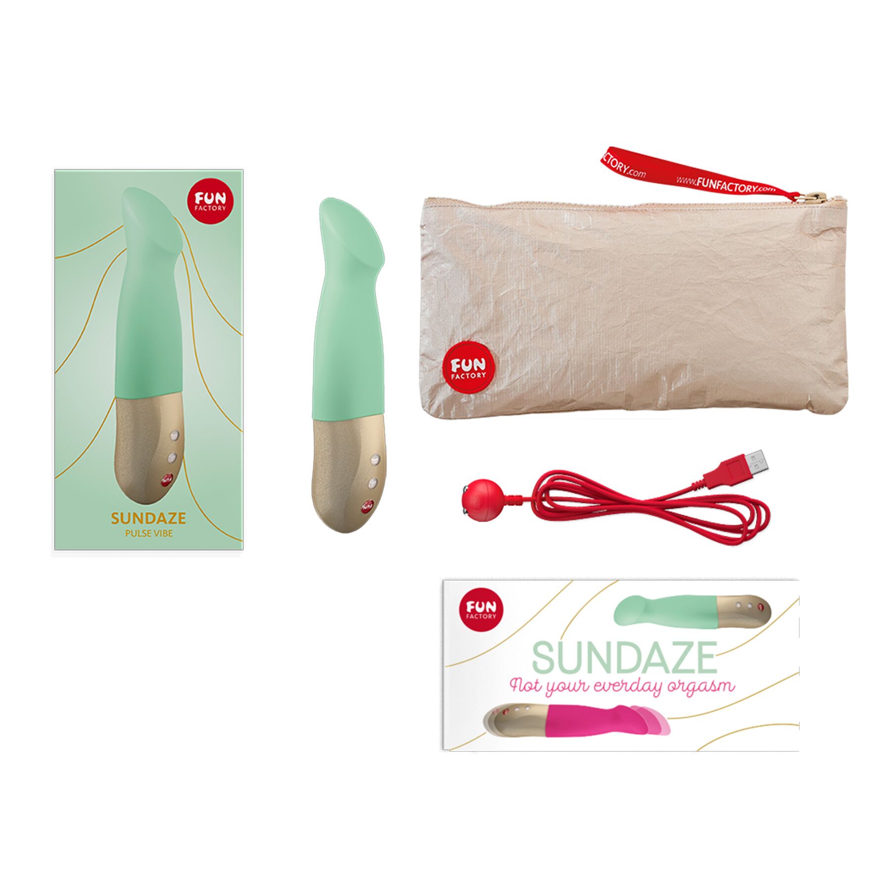 Вибратор Fun Factory Sundaze Pulse Vibe, 17.5 см (мятный)