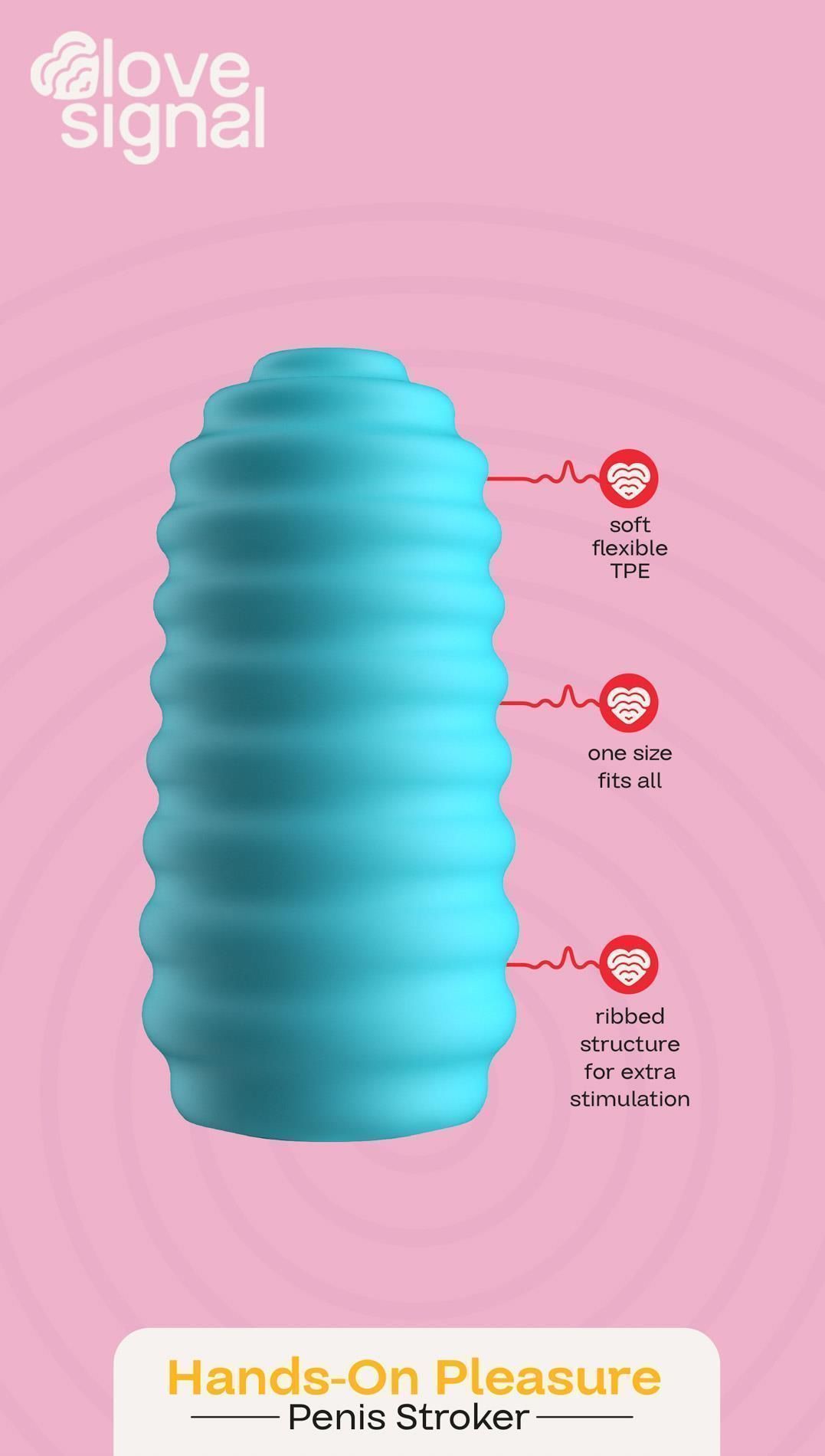 Мастурбатор Dream Toys Hands-On Pleasure (бирюзовый)