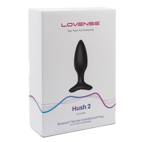 Korek analny Lovense Hush 2 S, 12,2 cm (czarny)